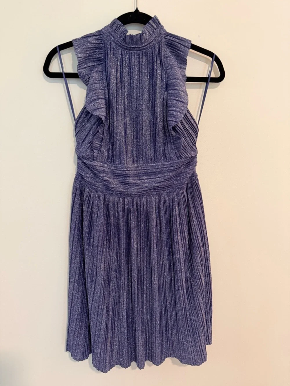 *LIKE NEW* Free People Pleated Shine Fit & Flare Mini Dress - Cocktail Dress - Picture 3 of 9